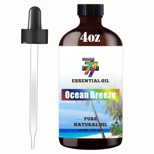 Ocean Breeze Essential Oil (4 oz/120 ml) - Ideal for diffusers, humidifiers, Home Baths, Cleaning Products, Yoga, DIY Soaps and DIY Scented Candles