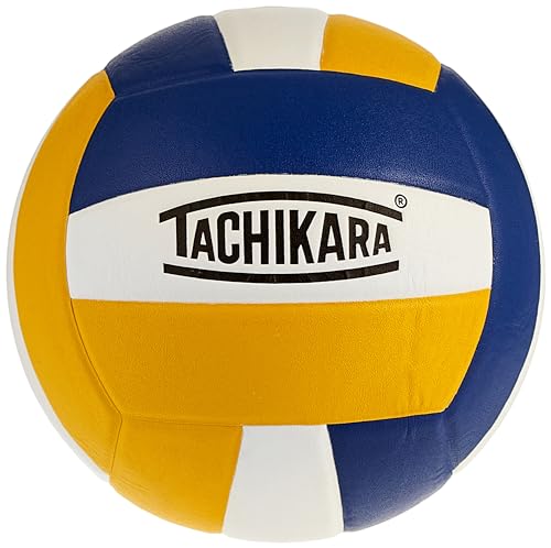 Tachikara Voleibol de alto desempenho composto Sensi-Tec (azul-royal/branco/dourado)