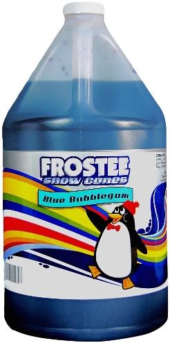 Frostee Snow Cone Syrup, Blue Bubblegum, 128 Ounce (pack of 4)
