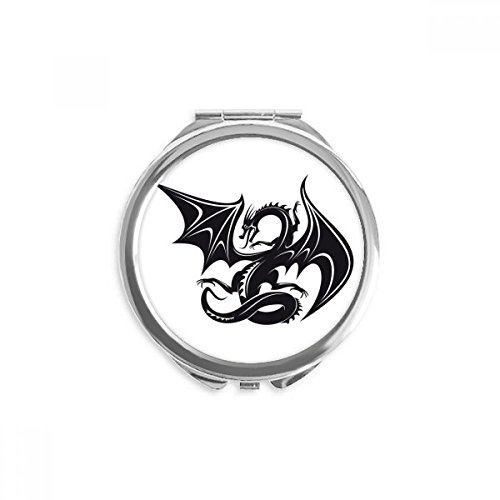 Miroir de maquillage dragon aux finitions grainées artistiques haut de gamme