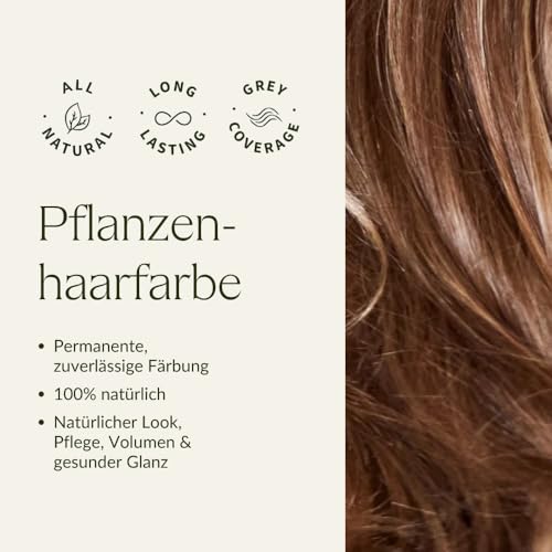 Foto von khadi DUNKELBLOND Pflanzenhaarfarbe - Haarfarbe für mattes, mittleres Aschblond bis zu sattem Dunkelblond – 100% pflanzlich & natürlich - 100g