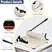 12 Inch Heavy Duty Paper Cutter,Guillotine Paper Cutter Heavy Duty for A4 Paper, 400 Sheet Capacity,White Paper Cutter Heavy Duty for Office Home School