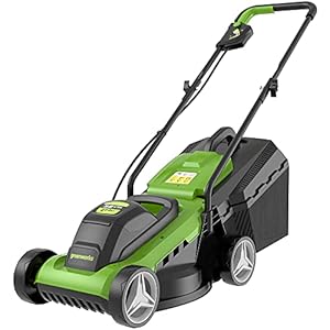 Greenworks Elektrische grasmaaier met accu, 24 V, 33 cm, maaibreedte tot 250 m², 30 liter, 3-voudige centrale maaihoogteverstelling zonder accu en oplader