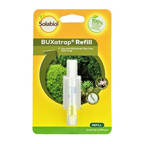 Solabiol 86600044 Buxatrap Box Tree Moth Trap Refill - Refillable 3 Month Pheromone Solution for Use Reusable Box Tree Moth Biological Protection Trap, Covers 180 SqM Cover