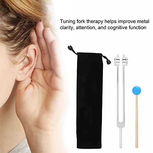 68.05Hz Tuning Fork Massage Therapy, Aluminum Alloy Massage Physiotherapy Tuning Fork Therapy Device with Wooden Hammer - Image 2