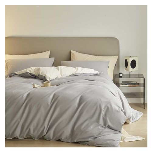 Housse de couette 100% coton lavé 220x240 cm parure de lit haut de gamme - 2