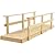 Outsunny 7' Wooden Garden Bridge with Safety Rails, Outdoor Footbridge for Ponds, Creeks, Backyard, Natural