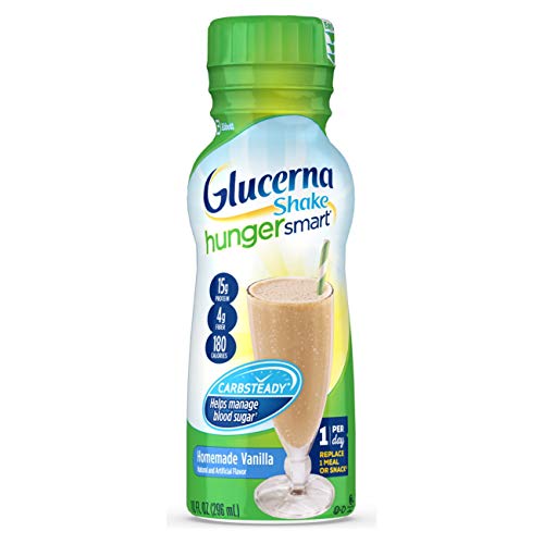 Glucerna Hunger Smart, Diabetes Nutritional Shake, to Help Manage Blood Sugar, Homemade Vanilla, 10 Fl Oz, 12 Count