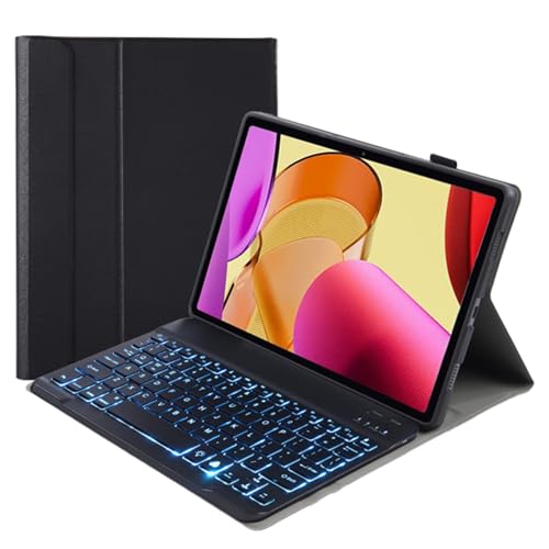 leleyo Case with Keyboard Backlit for Amazon Fire Max 11 11 Inch Smart Cover Magnetic with Removable Wireless Bluetooth Keyboard Backlit for Fire Max 11, Black