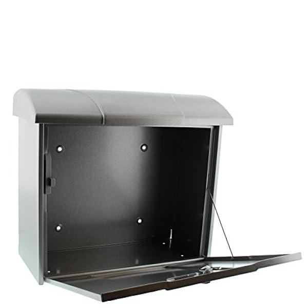 Burg-Wächter Olymp 916 Si Buzón con Portaperiódicos Integrado, Plateado, 340 x 389 x 193 mm