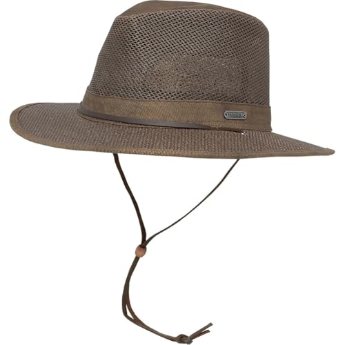 Chapeau de soleil unisexe avec mentonnière Sunday EasyBreezer marron en taille L