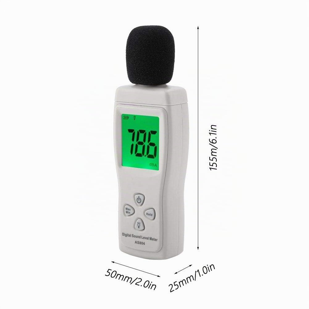 medidor decibelios homologado + Akozon SMART SENSOR AS804 - Medidor digital de nivel de sonido con pantalla LCD