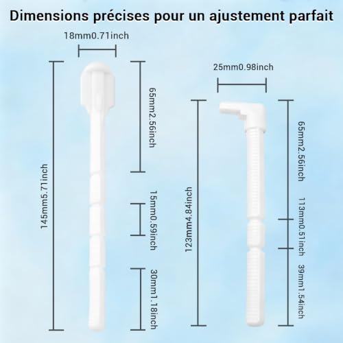 Mendorio Jeu Tiges D'activation WC pour Geberit Sigma 241.874.00.1,lot de 1 – vue 3