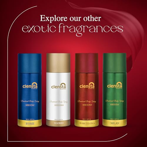 Image of Clensta Barcelona Deodorant for Men 150ml Pack of 3 Body Spray Long Lasting | All Day Freshness | Born in Spain