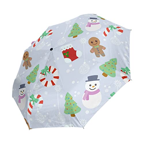 Parapluie de voyage bonhomme de neige pour plage et vacances