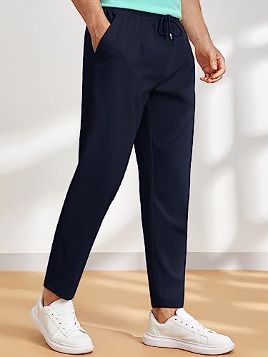 Image of Paralians Men's Regular Fit Solid Pattern Polyester Blend Track Pants with Ankle Length and Drawstring Closure Type |men Track Pants trousers
