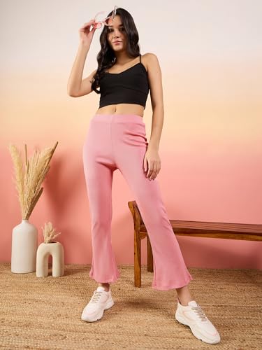 Image of Pivl Women's Bell Bottom /Boot Cut Trackpants - Stylish & Comfortable Casual Summer Wear|| Trouser