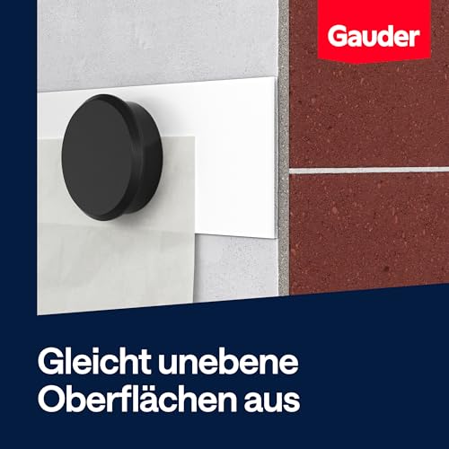 GAUDER Metallband selbstklebend - Ideal für Tonie®-Figuren & -Regale - Magnetband für Magnete - Ferroband mit Schaumstoff-Kleber - Stahlband und Eisenband (1 m x 35 mm)