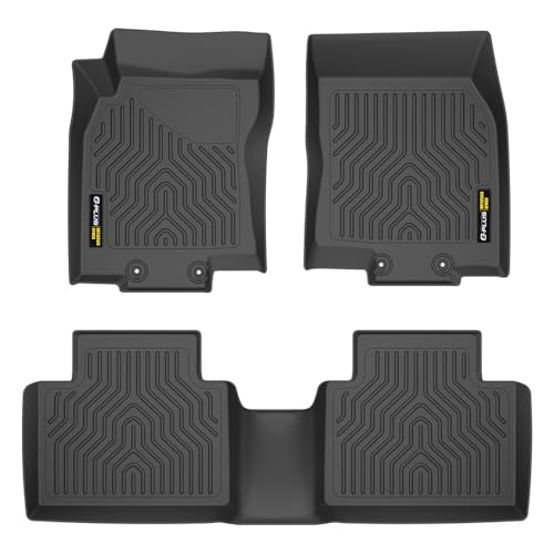 G-PLUS TPE Cargo Liners Floor Mats,Compatible with Nissan Rogue 2014-2020 (No Rogue Sport/Select Models),All Weather Full Cover Protection, Black 1st & 2nd Row Floor Liners 3PCS Fit Nissan R
