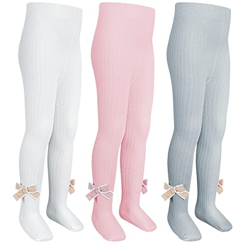 Vanberfia 2-8 T Girls Tights Cable Knit Leggings Stockings Infants Toddlers Cotton Pantyhose 3 Pack (2-4T, Cg2020) #TOP16
