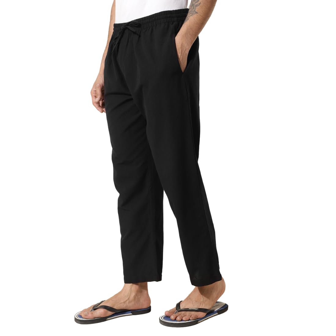 Fabindia Black Cotton Woven Pyjama