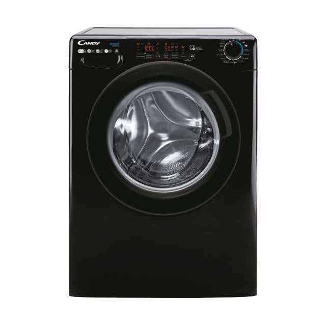 Lave-linge séchant Candy CSW4128TMBBE-47 Smart Inverter, 12 kg, 1400 RPM, Classe F, Connectivité NFC, Noir, 60x67x85 cm