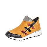 Sohle: Synthetik Rieker Damen X8082 Mode-Stiefel, schwarz/Honig/Rosso/schwarz/grau-rost 00, 39 EU