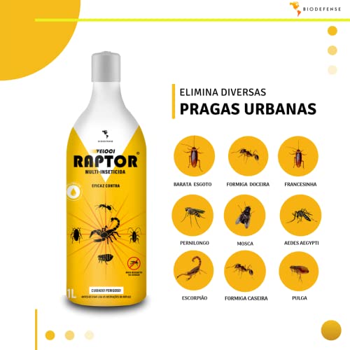 BIO DEFENSE Veloci Raptor Multi-Inseticida De Alta Tecnologia Eficaz Contra Insetos E Pragas Incluin