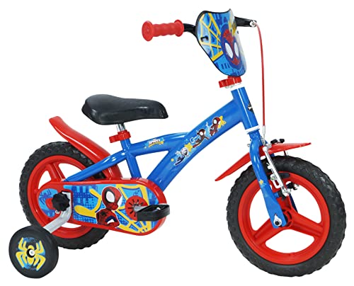 Impara ad andare in bicicletta con Spiderman e amici! Colpisci le strade per salvare la giornata, con questa fantastica bici a tema da 12 pollici.