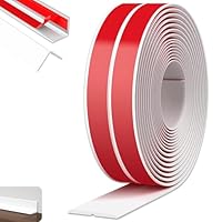Jyvex Kantenschutz Selbstklebend Weiß, 2cm x 10m Flexible Weichsockelleiste, Türkantenschutz für Zimmertüren, Wasserdichte Rolle, Einfach Schneidbar – Ideal für Türen, Fenster, Wände, Küche, Fliesen