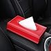 Produktbild Rote Auto Leder Tissue Box Auto Dekoration Serviette Halter Papier Handtuch Box Fit für Ford Passat Honda Audi