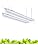 Monios-L T8 LED Grow Light 2FT, 5000K Daylight White 48W(2x24W) High Output Plant Grow Light Stri...