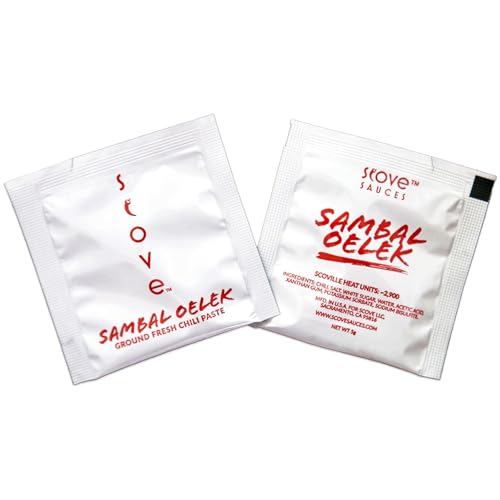 Scove Sambal Oelek Ground Fresh Chili Paste Packets, Case of 400