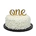 Handmade 1st First Birthday One Cake Topper Decoration for Anniversary Birthday Wedding Party Event Gold Glitter (Gold, One)