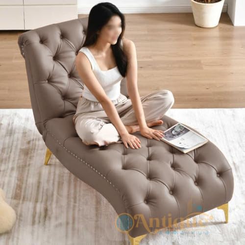 Image of Lazy Couch and Reclining Sofa /Recliner Chaise Longue /Fabric recliners /for Bedroom /Living Room /Office Reception Recliner Lounge Sofa and Armchair (Grey)