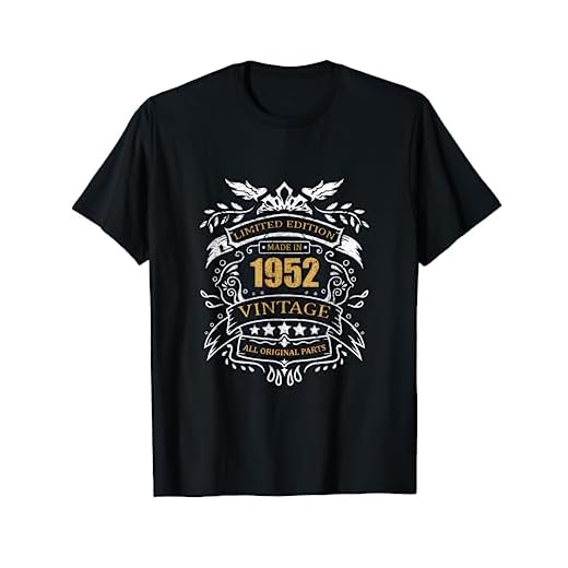 Limited Edition 70 Cumpleaños Idea Del Regalo Vintage 1952 Camiseta