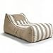 Aiire Outdoor Garden Bean Bag with Filling Included – XXL Premium Olefin Lounger Lounger, Removable and Washable – Bean Bag Chair for Terrace, Pool and Porch – Giant Bean Bag Outdoor Beige
