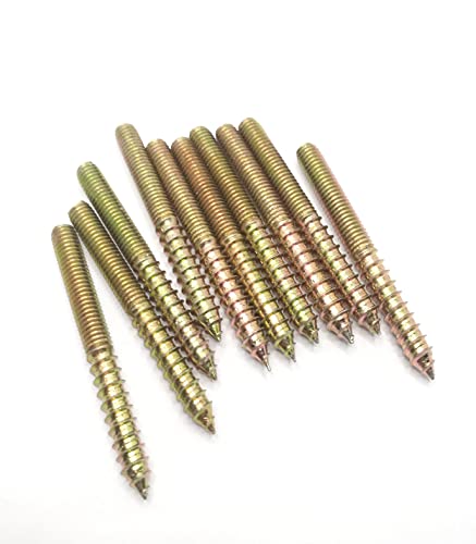 Image of Hanger Bolt M6x60 Double Headed Bolt Self-Tapping Screw for Furniture 10Pcs
