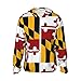 Flag of Maryland Unisex Full Zip-Up Sun Protection Hoodie Long Sleeve Jacket Pocket Outdoor Travel Beach -X-Large