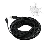 PDEEY USB C Extension Cable 25 FT for Outdoor Camera, Waterproof Charger Cord
