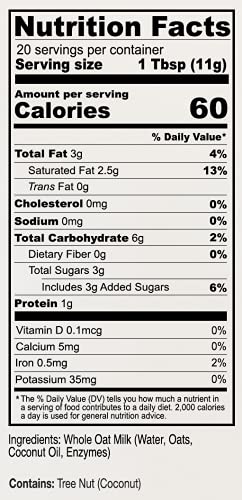 Anthony's Premium Oat Milk Powder, 8 Oz, Gluten Free, Non Gmo, Vegan, Made In Usa #TOP2