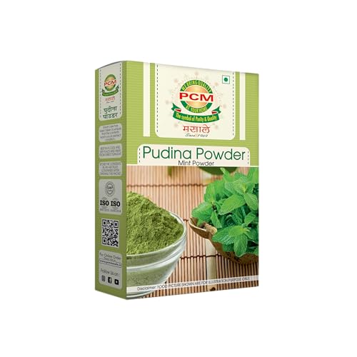 Image of PCM Mint Powder 100g | Dry Pudina Powder for Curries, Chutneys & Beverages