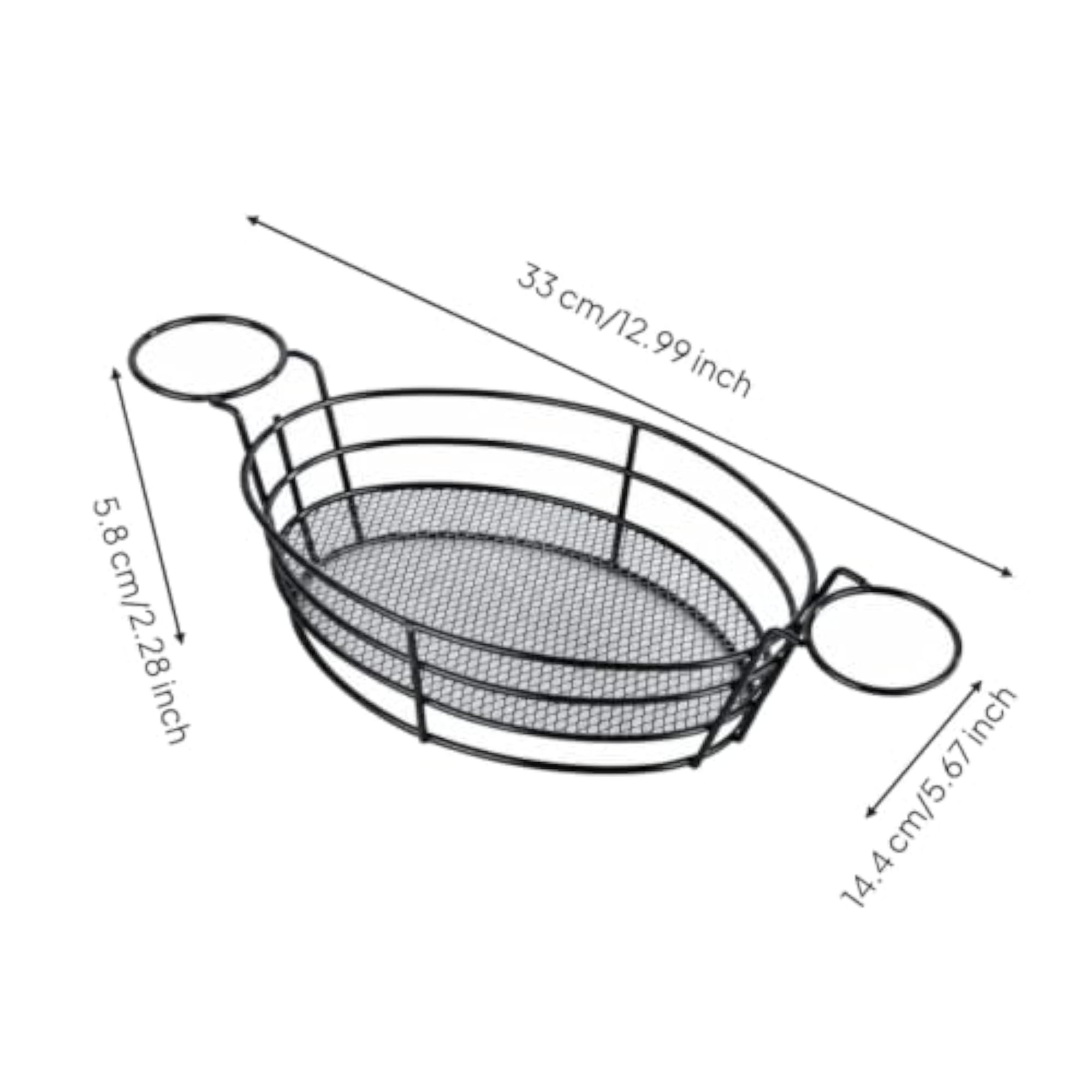 Liner Compatible Metal Wire Serving Basket, Versatile for Snacks