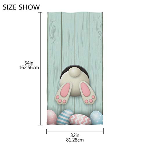 Easter Eggs Bunny Tail Bath Towels 64X32 In Cute Rabbit Flowers Spring Bath Sheets Soft Absorbent Egg Hunt Guest Bathroom Towel For Gym Sports Spa Beach Home Decor #TOP2