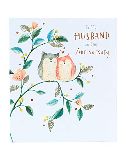 Uk Greetings - To My Husband On Our Anniversary Greeting Card Foiled Greetings Cards