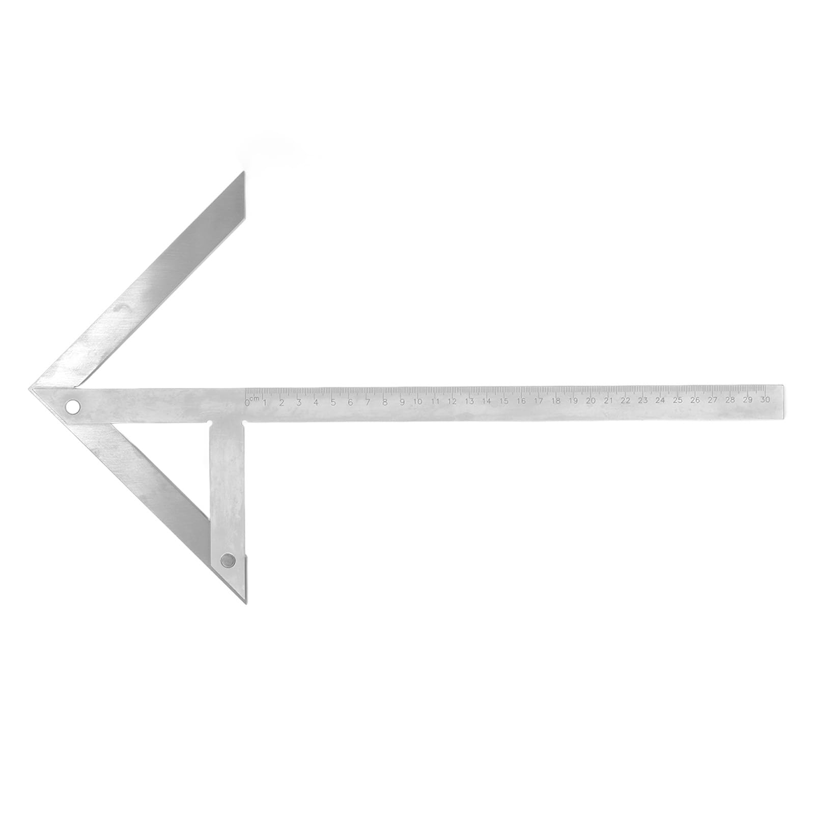 Demeras Kątomierz Kąta środkowego do Precyzyjnego Pomiaru Kąta Przyrząd Centrujący ze Stali Węglowej 300x180 Mm Idealny do Znakowania i Obróbki Sprzętu