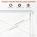 Sweetcrispy Computer Small Desk, 32 Inch Office Writing Work Study Student Home Bedroom Table with Metal Frame Wooden Tabletop No Wheels - White Wood