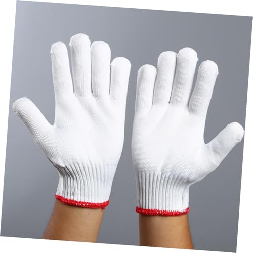 Guantes de trabajo de nailon antideslizantes con hilo de algodón grueso 4