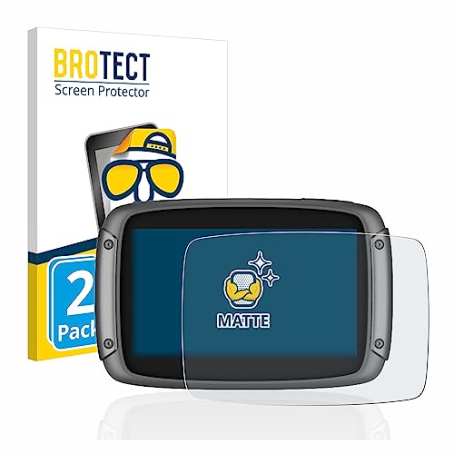 BROTECT Protector Pantalla Anti-Reflejos para TomTom Rider 500/550 (2 Unidades) Película Mate Anti-Huellas