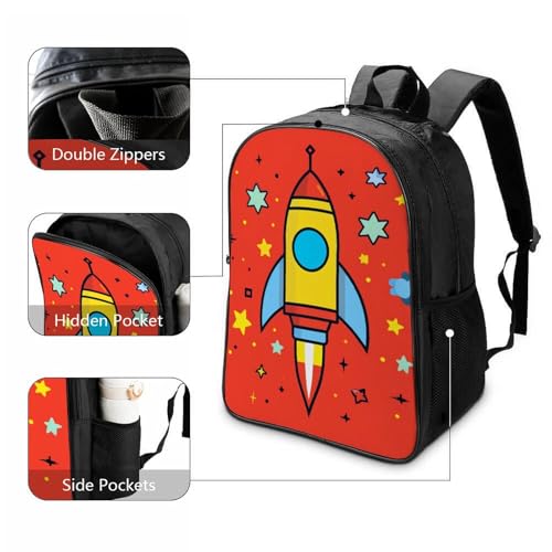 Mochila infantil Rocket 3 ajustable con relieve 3D animado y compartimento impermeable 3